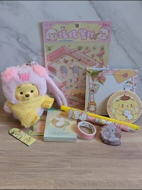 Top Toy Happy Farm Winnie The Pooh & Coordinating Kawaii Accessories